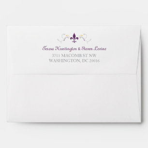 Fleur de Lis Invitation Envelope