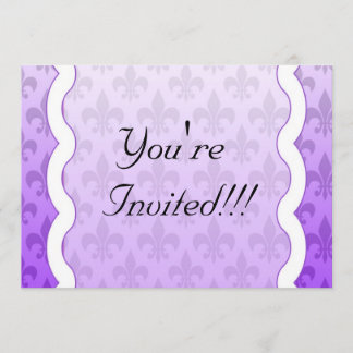 Fleur De Lis Invitation - Purple