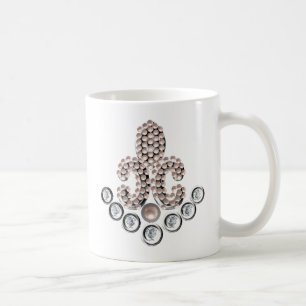 Fleur De Lis-jewelled Coffee Mug