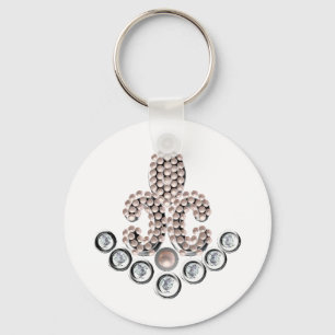 Fleur De Lis-jewelled Key Ring