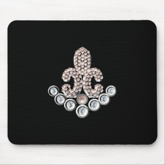 Fleur De Lis-jewelled Mouse Mat