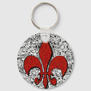 fleur de lis key ring
