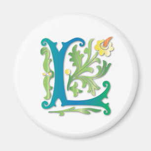 Fleur-de-lis L Monogram Magnet