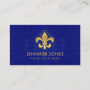 Fleur-de-lis - Lapis Lazuli and Gold Business Card