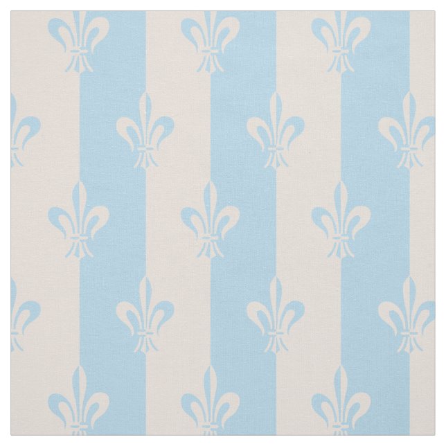 Fleur de Lis Light Blue & Pink Champagne Fabric (Swatch)