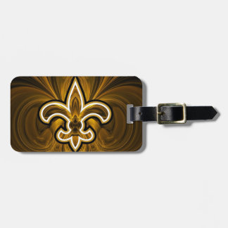 fleur de lis luggage tag
