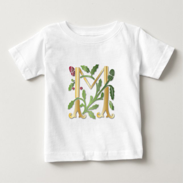 Fleur-de-lis M Monogram Baby T-Shirt (Front)