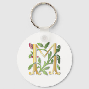 Fleur-de-lis M Monogram Key Ring