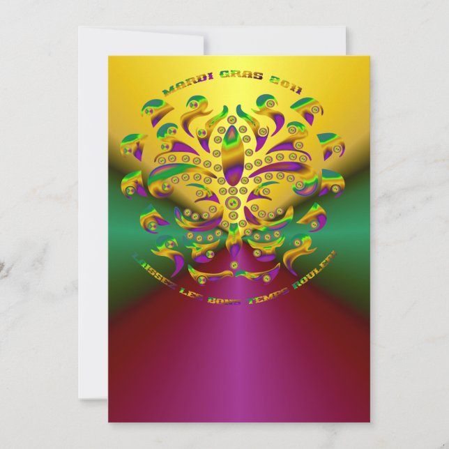 Fleur de lis Mardi-Gras 2011 V-2 (Front)