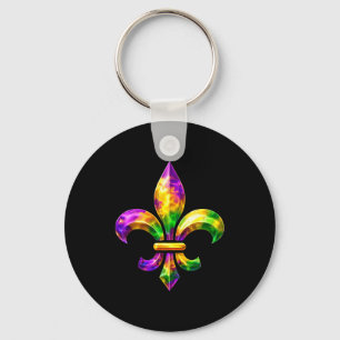 Fleur De Lis Mardi Gras 2026 Symbol Louisiana New Key Ring