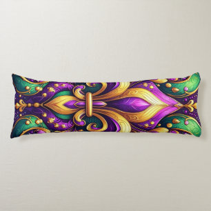 fleur de lis mardi gras body cushion