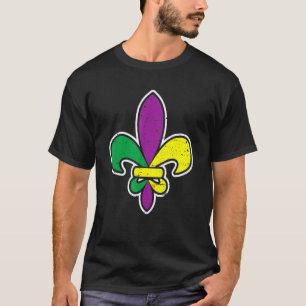 Fleur De Lis Mardi Gras Carnival  New Orleans T-Shirt