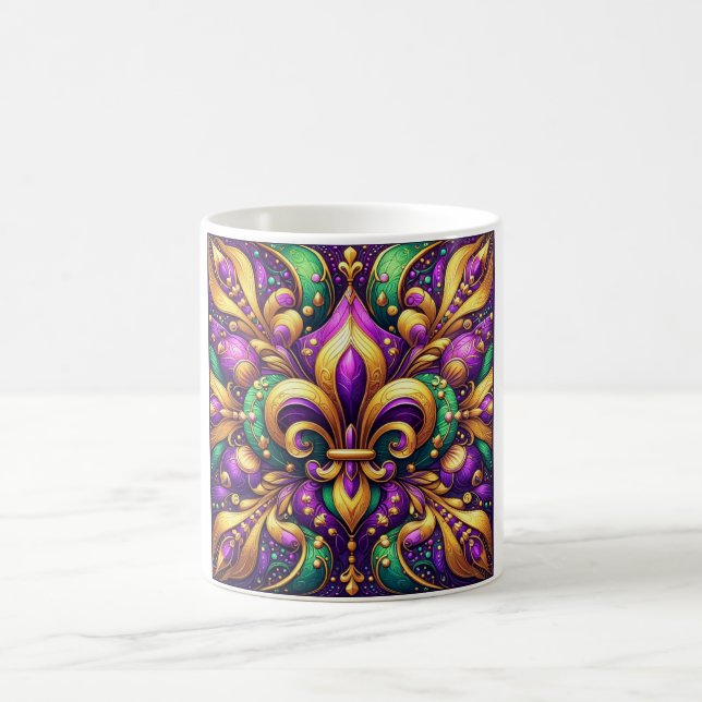 fleur de lis mardi gras coffee mug (Center)