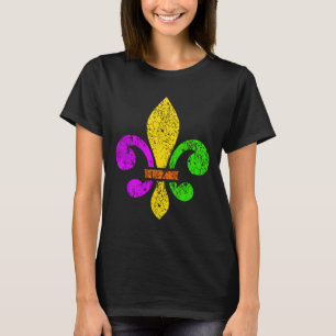Fleur De Lis Mardi Gras Funny Top New Orleans Wome