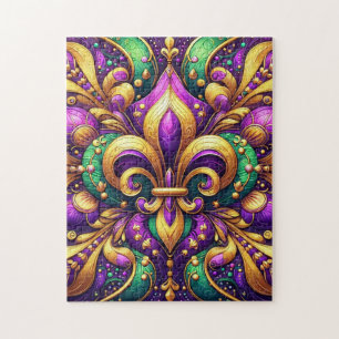 fleur de lis mardi gras jigsaw puzzle
