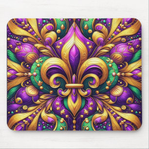 fleur de lis mardi gras mouse mat