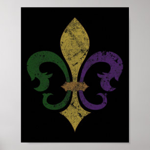 Fleur De Lis Mardi Gras New Orleans S Men Women Yo Poster