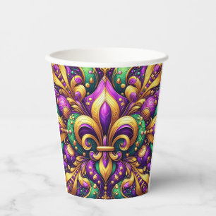 fleur de lis mardi gras paper cups