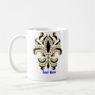 fleur de lis Mardi Gras Please View Notes Coffee Mug