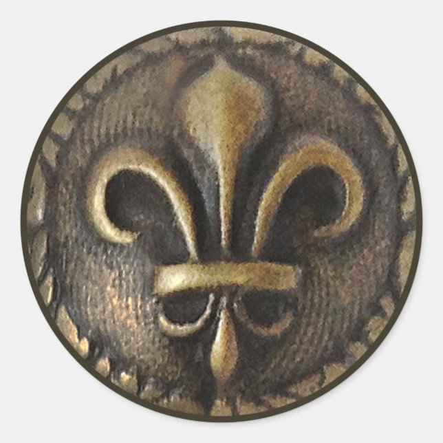 Fleur De Lis Medallion Sticker (Front)