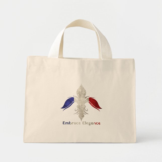  Fleur-de-Lis Mini Tote Bag (Front)