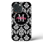 Fleur de Lis Monogram Damask Pattern