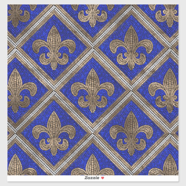 Fleur-de-lis mosaic tile pattern (Sheet)