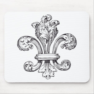 fleur de lis mouse mat
