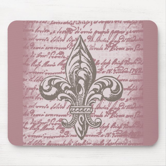 Fleur De lis Mouse Mat (Front)