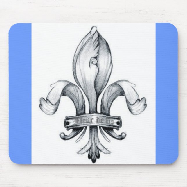 Fleur de Lis Mousepad - Customised (Front)