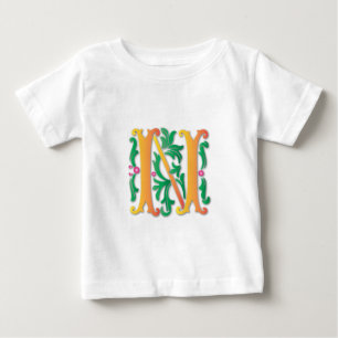 Fleur-de-lis N Monogram Baby T-Shirt
