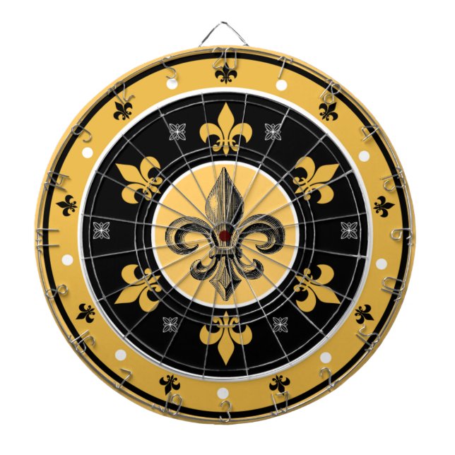 Fleur-de-Lis New Orleans Design Dart Board (Front)