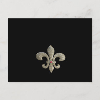 Fleur de lis NOLA Bride Bling Postcard