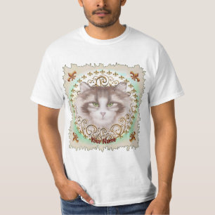 Fleur De Lis Norwegian Forest Cat T-Shirt
