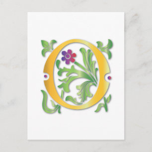 Fleur-de-lis O Monogram Postcard