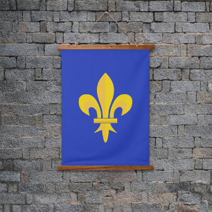 Fleur de Lis on Royal Blue Hanging Tapestry