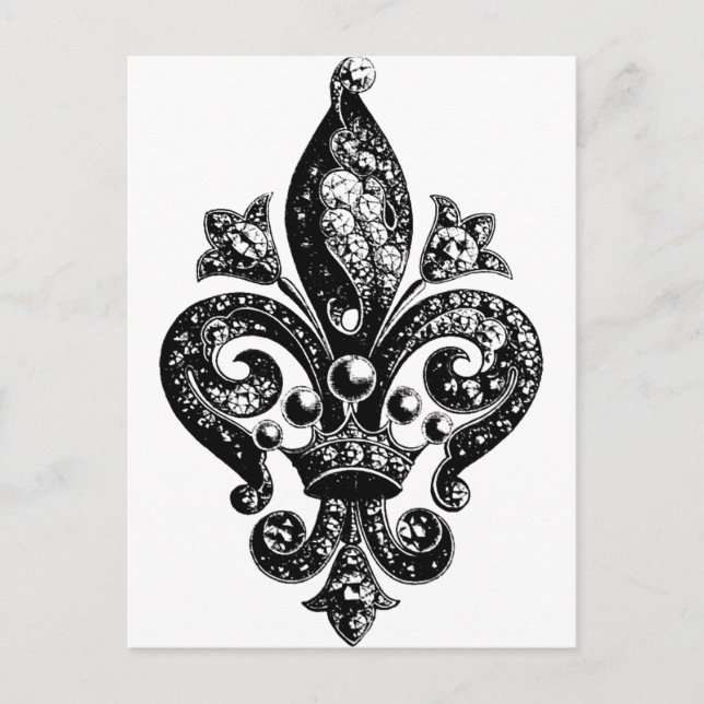 Fleur de Lis Ornate Intricate Postcard (Front)