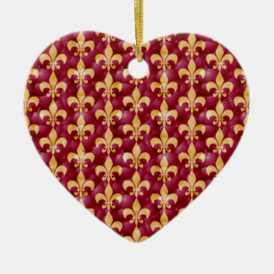Fleur de Lis Ornment Ceramic Tree Decoration
