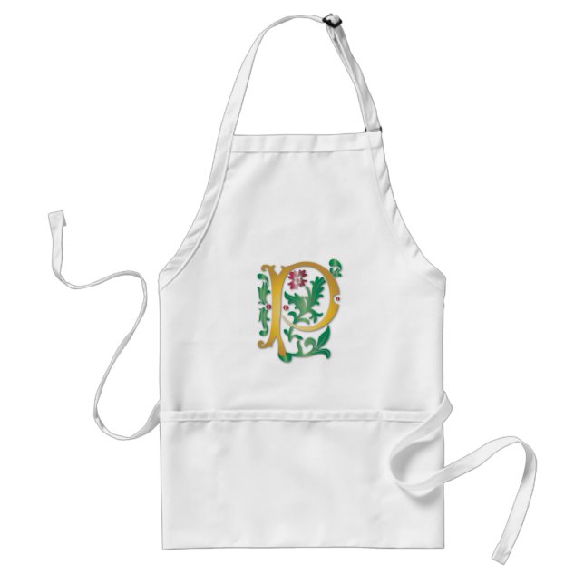 Fleur-de-lis P Monogram Standard Apron (Front)