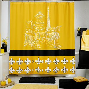 Fleur de lis Paris ,Choose your background colour Shower Curtain