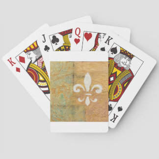 Fleur De Lis Pastel White Original Art Playing Cards