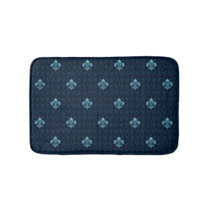 Fleur De Lis Pattern Bath Mat