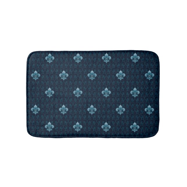 Fleur De Lis Pattern Bath Mat (Front)