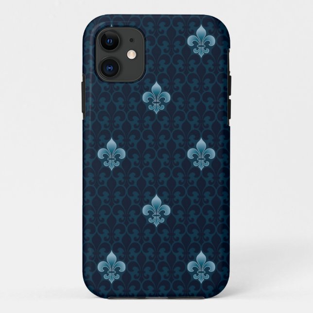 Fleur De Lis Pattern Case-Mate iPhone Case (Back)