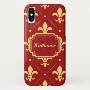 Fleur-de-lis Pattern iPhone X Case