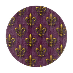 Fleur De Lis Pattern Cutting Board