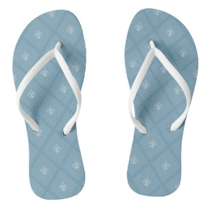 Fleur-de-lis pattern flip flops