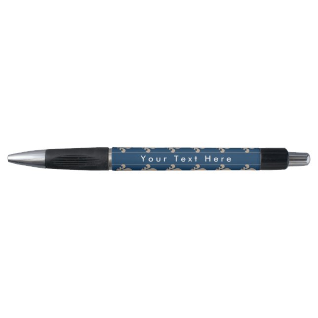 Fleur de Lis Pattern, French, Royal, Cream, Blue (Front)
