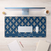 Fleur de Lis Pattern, French, Royal, Cream, Blue