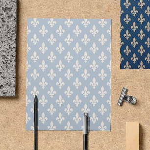Fleur de Lis Pattern, French, Royal, Cream, Blue Flyer